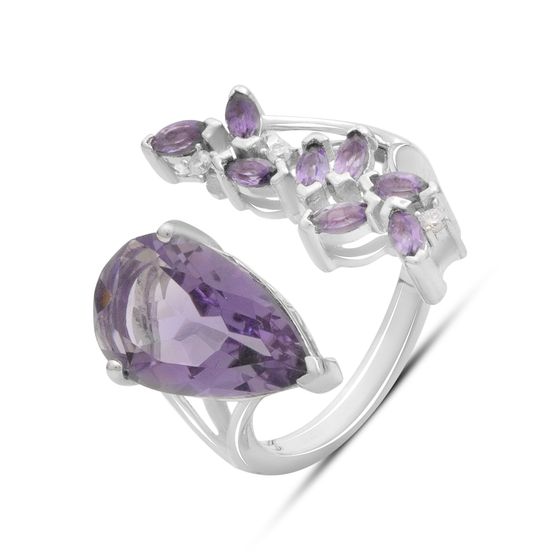 Серебряное кольцо с аметистом 4.523ct