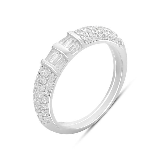 Серебряное кольцо с фианитами
