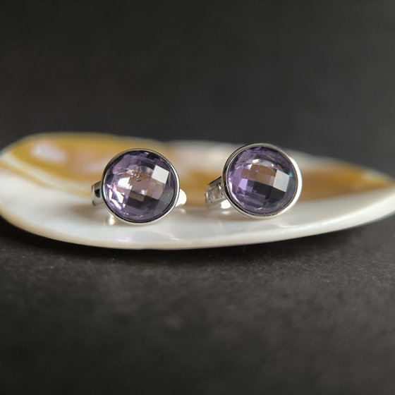 Серебряные серьги с фианитами