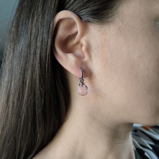 Серебряные серьги с фианитами