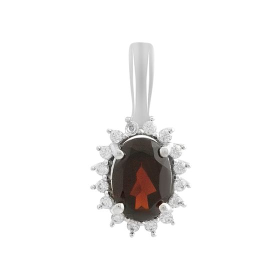 Серебряная подвеска с гранатом 1.041ct