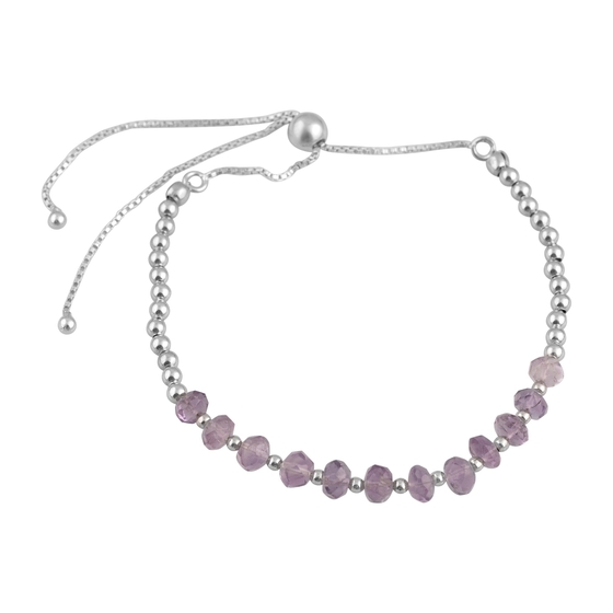 Серебряный браслет с аметистом 9.44ct