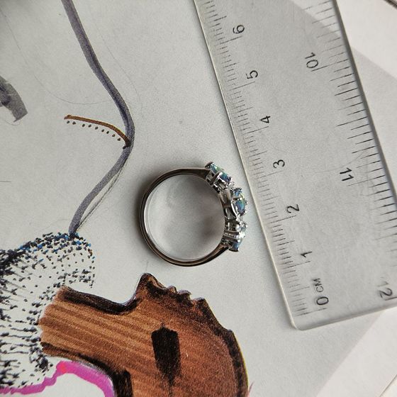 Серебряное кольцо с мистик топазом 1.075ct