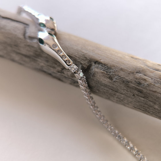 Серебряный браслет с фианитами