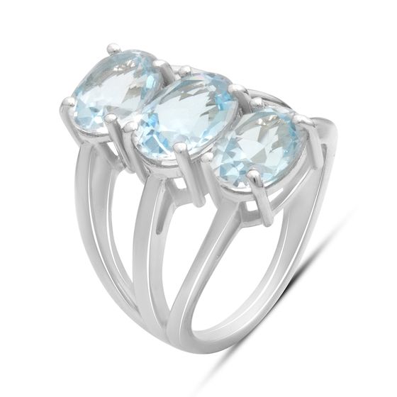 Серебряное кольцо с топазом 7.65ct