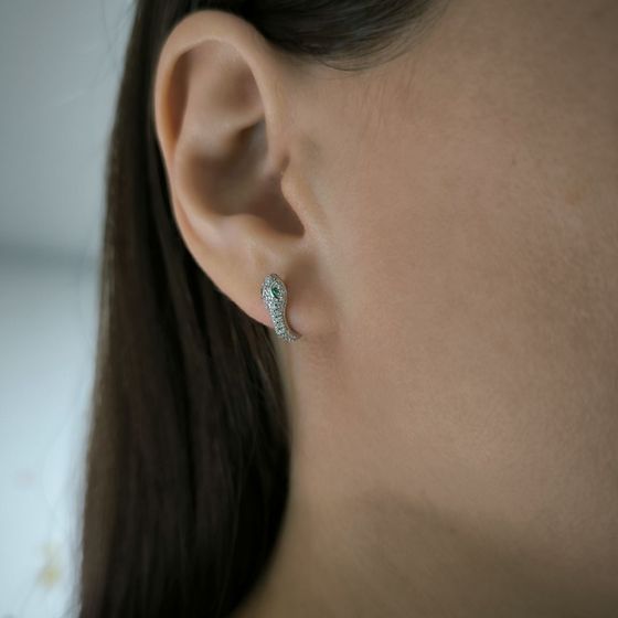 Серебряные серьги с фианитами