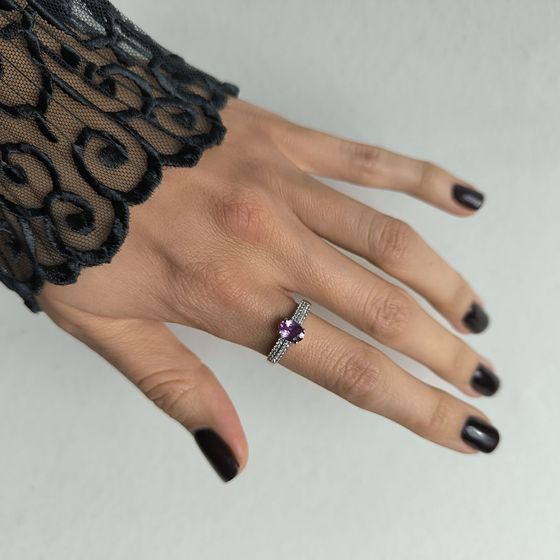 Серебряное кольцо с александритом 1.428ct