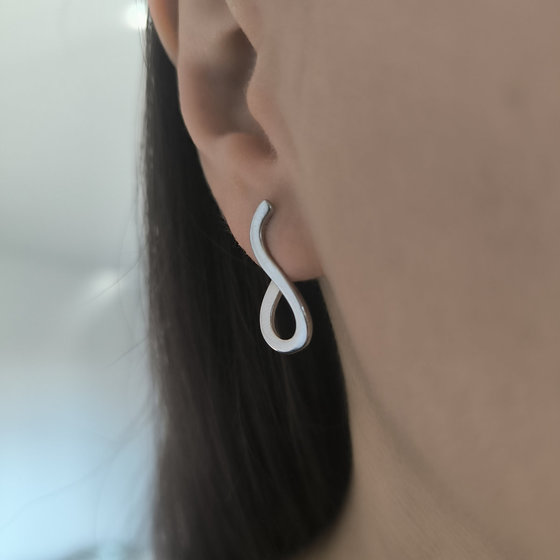 Серебряные серьги без камней