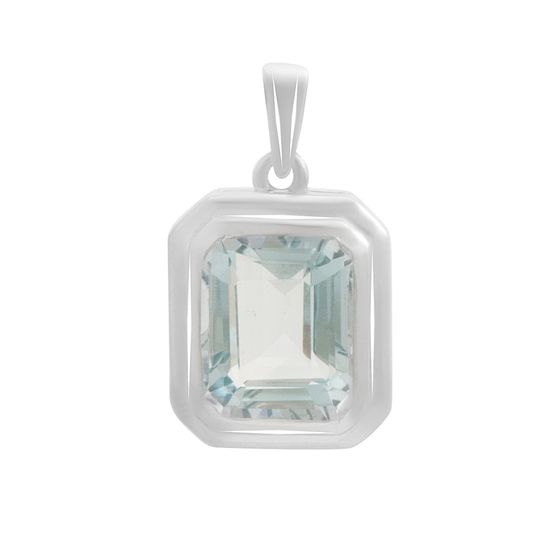 Серебряная подвеска с топазом 3.86ct