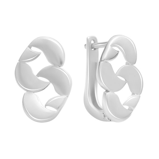 Серебряные серьги без камней