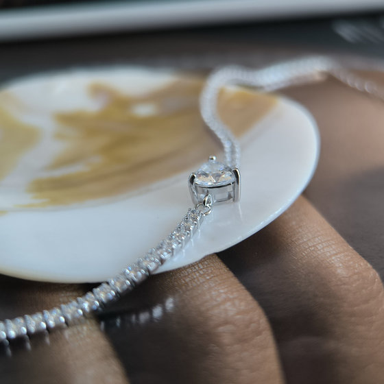 Серебряный браслет с фианитами