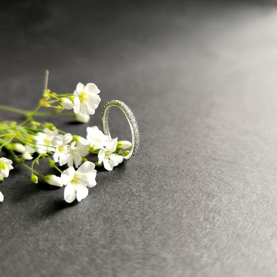 Серебряное кольцо с фианитами