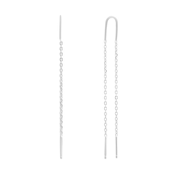 Серебряные серьги без камней