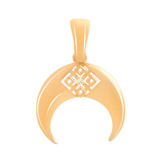 Золотая подвеска с фианитами 0.01ct