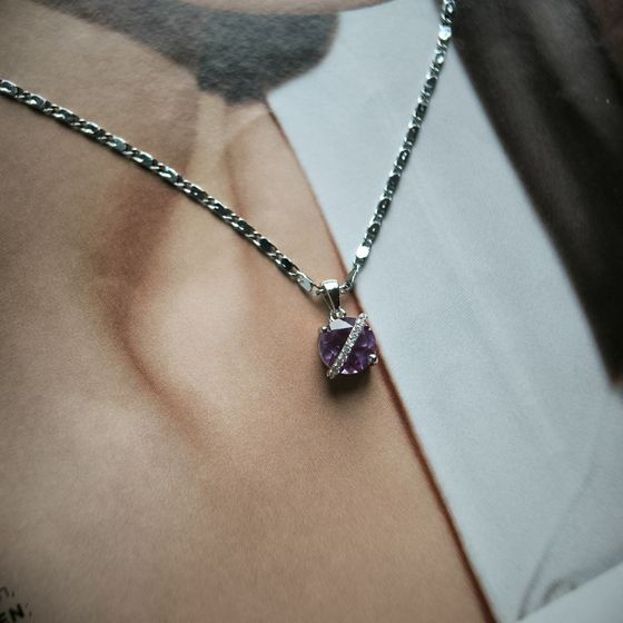 Серебряная подвеска с александритом 2.687ct