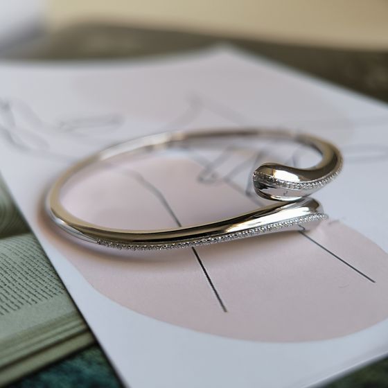 Серебряный браслет с фианитами