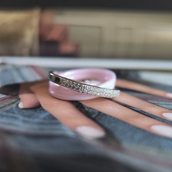 Серебряное кольцо с керамикой