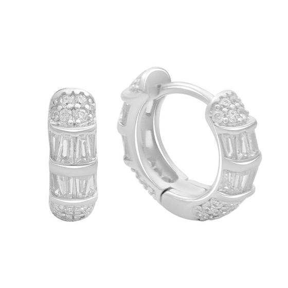 Серебряные серьги с фианитами