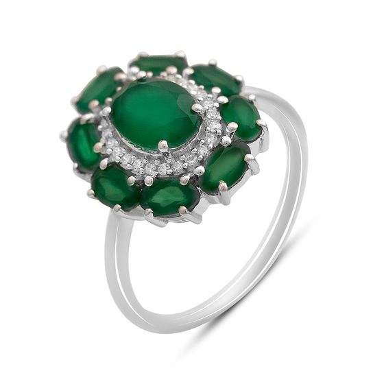 Серебряное кольцо с агатом 2.941ct
