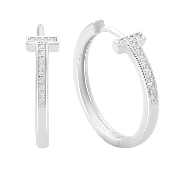 Серебряные серьги с фианитами