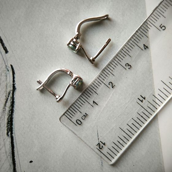 Серебряные серьги с мистик топазом 0.783ct