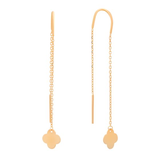 Золотые серьги без камней