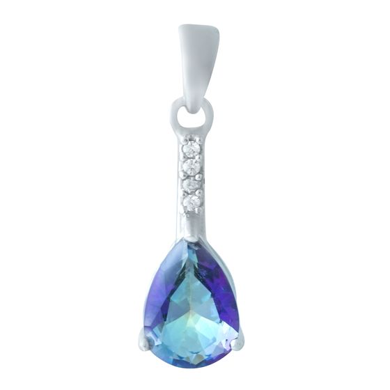 Серебряная подвеска с мистик топазом 1.327ct