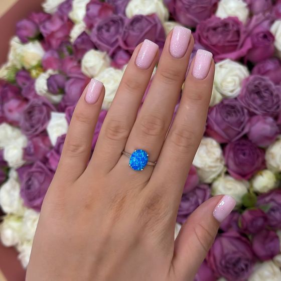 Серебряное кольцо с опалом 1.8ct
