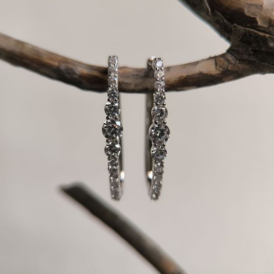 Серебряные серьги с фианитами