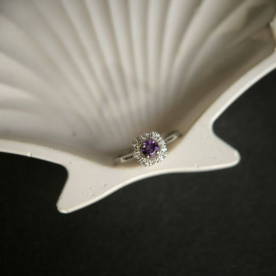 Серебряное кольцо с аметистом 0.345ct