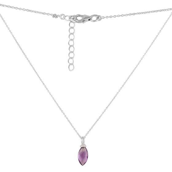 Серебряное колье с аметистом 1.437ct