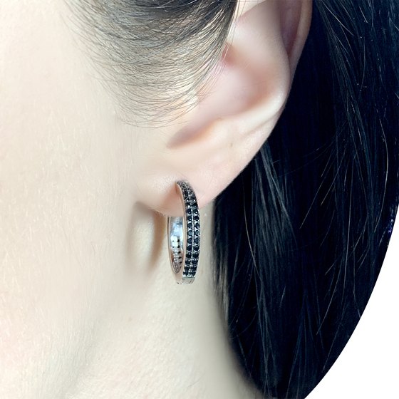 Серебряные серьги с фианитами