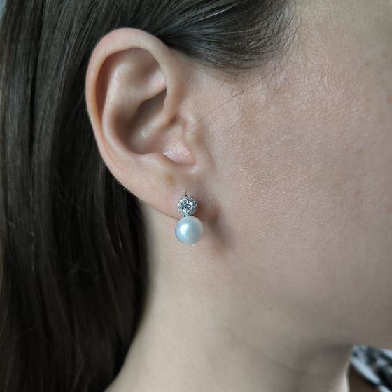 Серебряные серьги с жемчугом Серебряные серьги с жемчугом