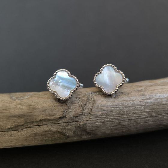 Серебряные серьги с перламутром