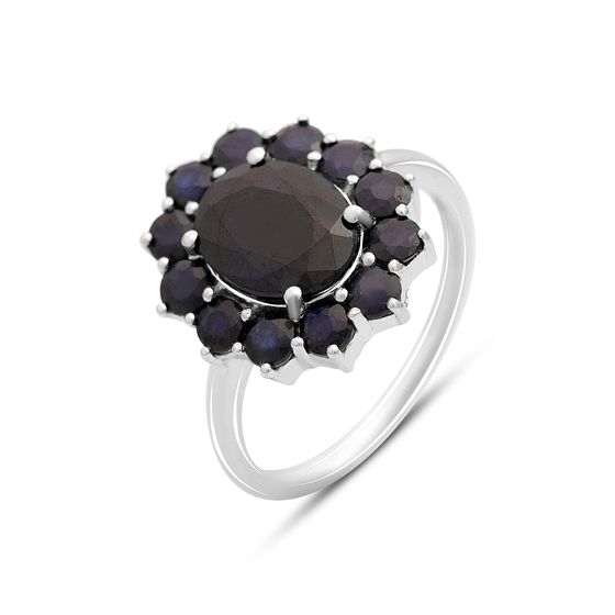 Серебряное кольцо с сапфиром 5.58ct
