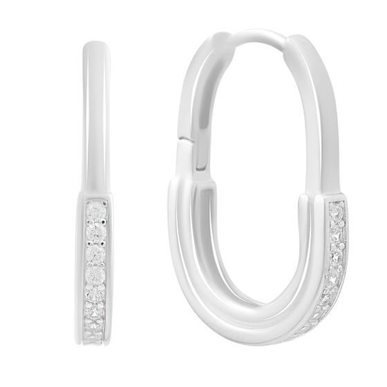 Серебряные серьги с фианитами