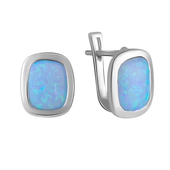 Серебряные серьги с опалом