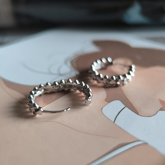 Серебряные серьги без камней