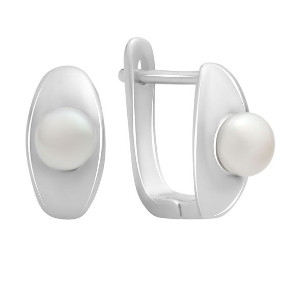 Серебряные серьги с жемчугом