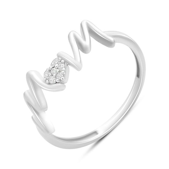Серебряное кольцо с фианитами
