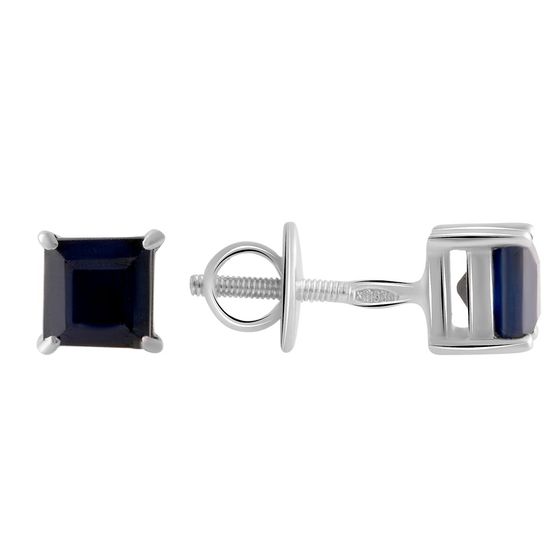 Серебряные серьги с сапфиром 1.51ct