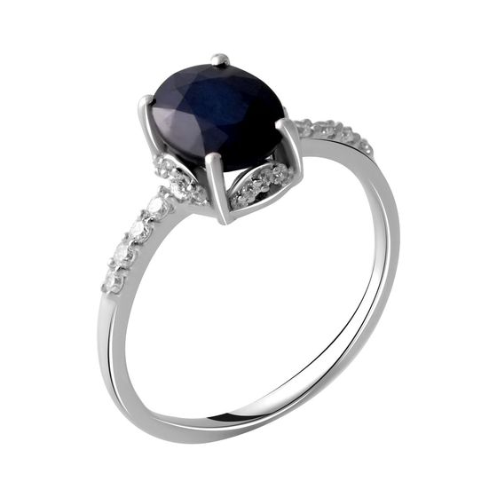 Серебряное кольцо с сапфиром 2.712ct