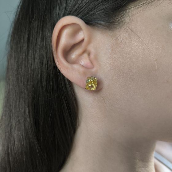 Серебряные серьги с фианитами