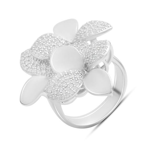 Серебряное кольцо с фианитами