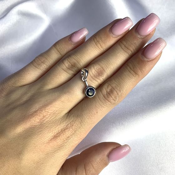 Серебряная подвеска с сапфиром 0.967ct