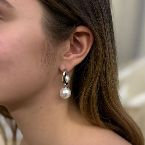 Серебряные серьги с жемчугом