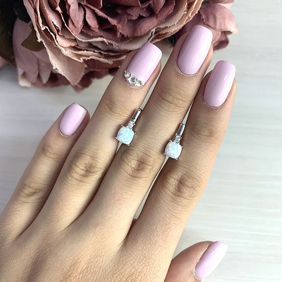 Серебряные серьги с опалом 1.074ct