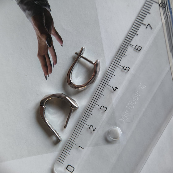 Серебряные серьги без камней