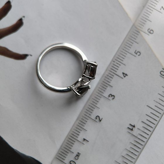 Серебряное кольцо с раухтопазом (дымчатым кварцем) 1.925ct