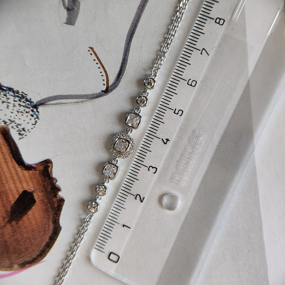 Серебряный браслет с фианитами